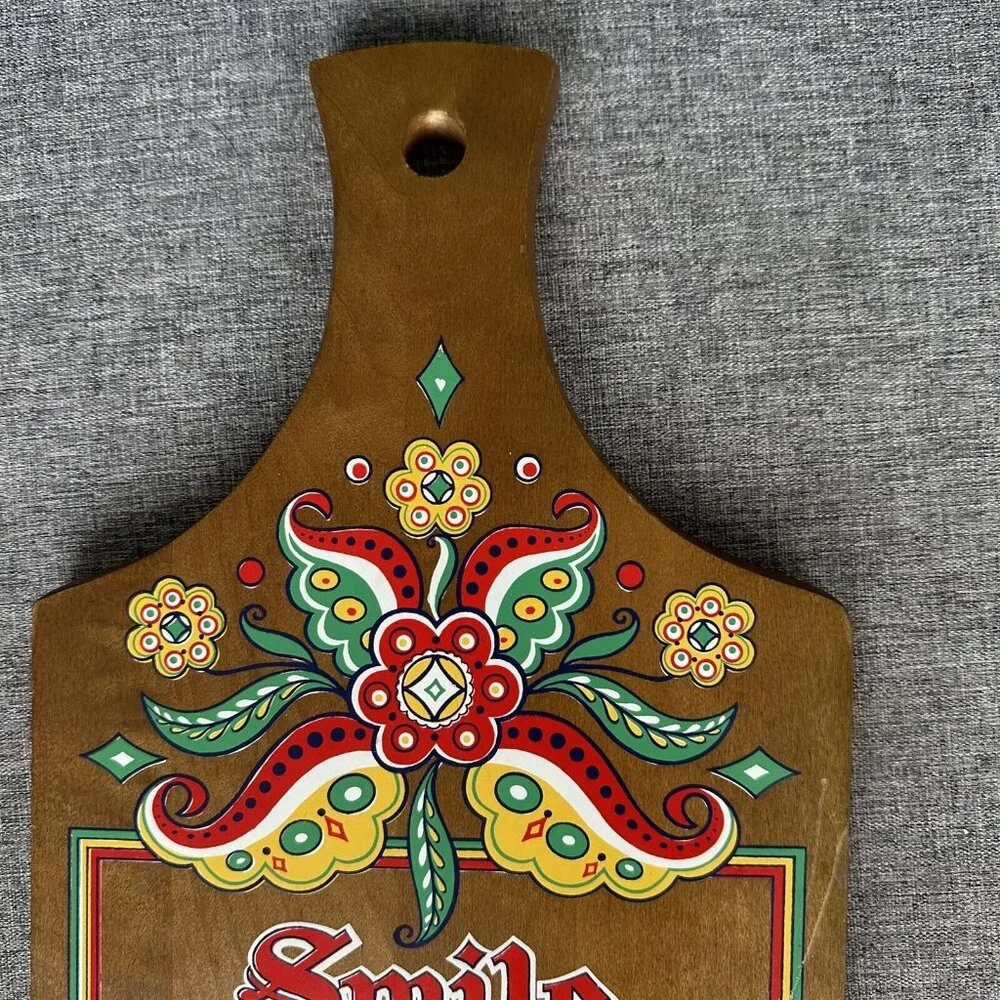 Berggren CUTTING BOARD Smile Design 494 Swedish Scandinavian Collectible 1965